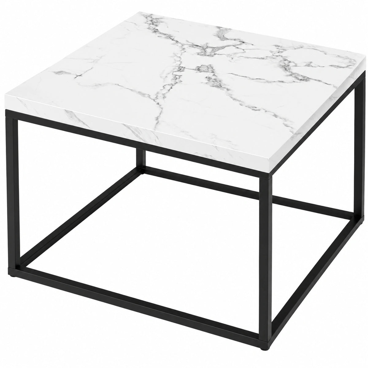 Couchtisch – 60 × 60 × 45 cm, moderner Stil, Schwarz, für Wohnzimmer