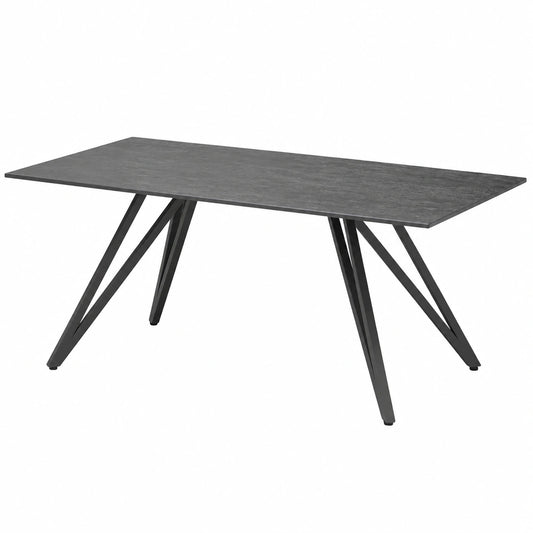 Couchtisch – 110 × 46 × 70 cm, Industriestil, Schwarz