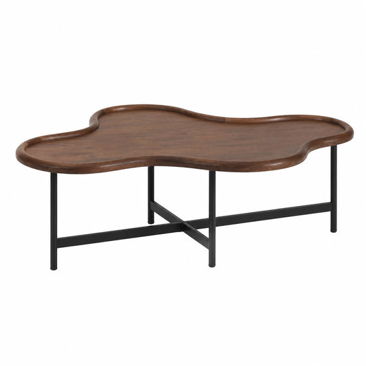 Couchtisch – 118 × 77 × 40 cm, ovale Form, aus Holz