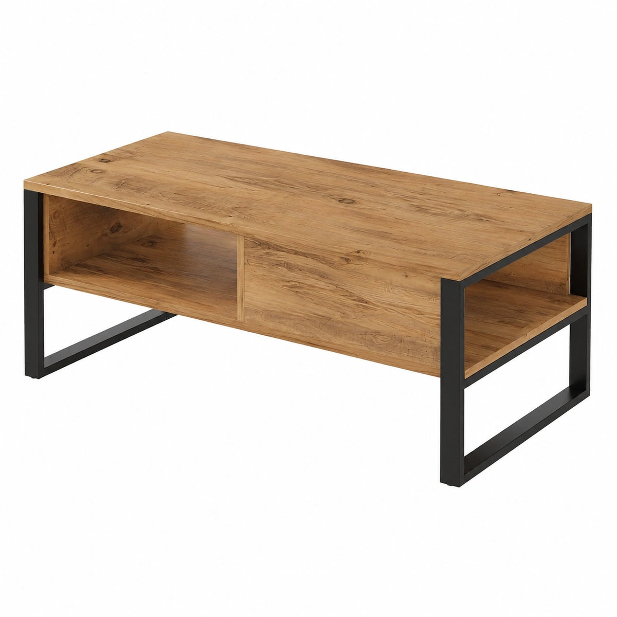 Couchtisch – 100 × 60 × 45 cm, rechteckige Form, mit Stauraum
