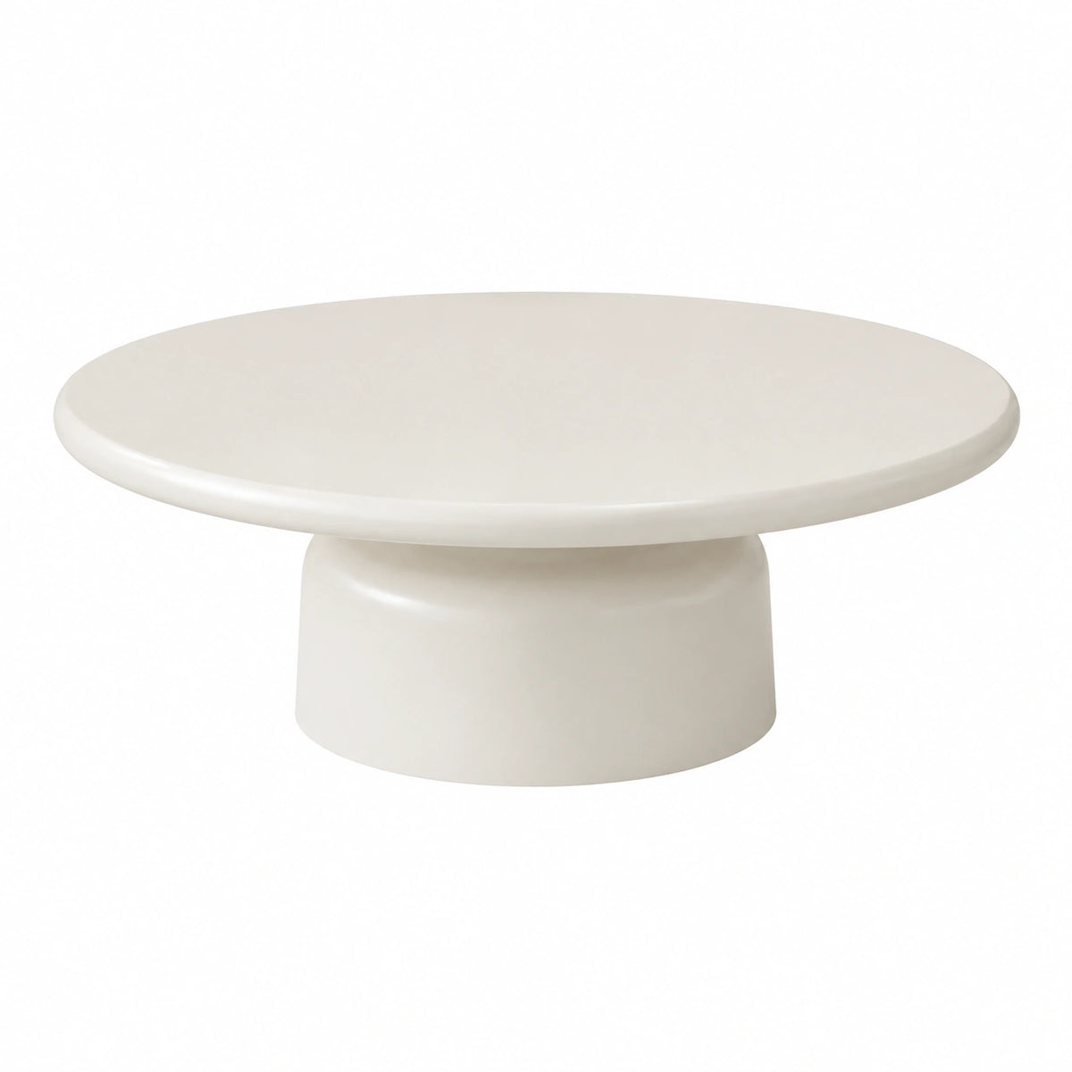 Couchtisch – 116 cm, minimalistischer Stil, ovale Form, Weiß, für Wohnzimmer